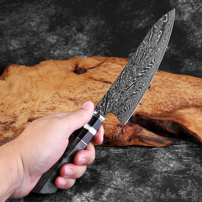 XITUO Damascus Kitchen Knife Set,1-8Piece Professional Knife Sets for Chefs,Japanese Damascus Super Steel Chef Cooking Knife