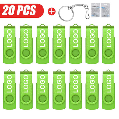 20 unidades/lote Pen Drive USB 2.0 com Logotipo Personalizado 4GB 8GB 16GB 32GB Pendrive 64GB Unidade de Memória Real Capacidade U Disk Cle Usb
