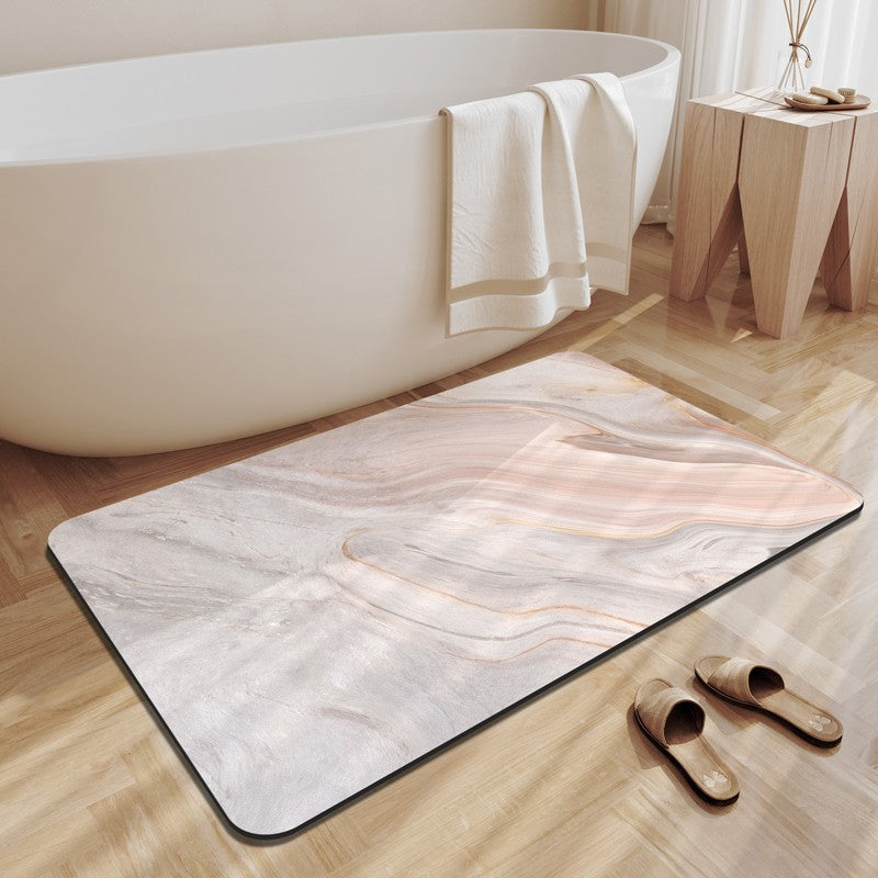 Diatomaceous Earth Bath Mat Bathroom Absorbent Foot Mats Non-Slip Shower Pad Toilet Carpet Quick Dry Entrance Doormat Washable