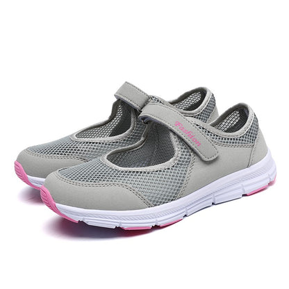 Sapatos Femininos Respiráveis Vulcanizados Brancos Tênis Feminino Moda Malha Respirável Sapatos Casuais de Caminhada Sapatos de Trabalho Feminino
