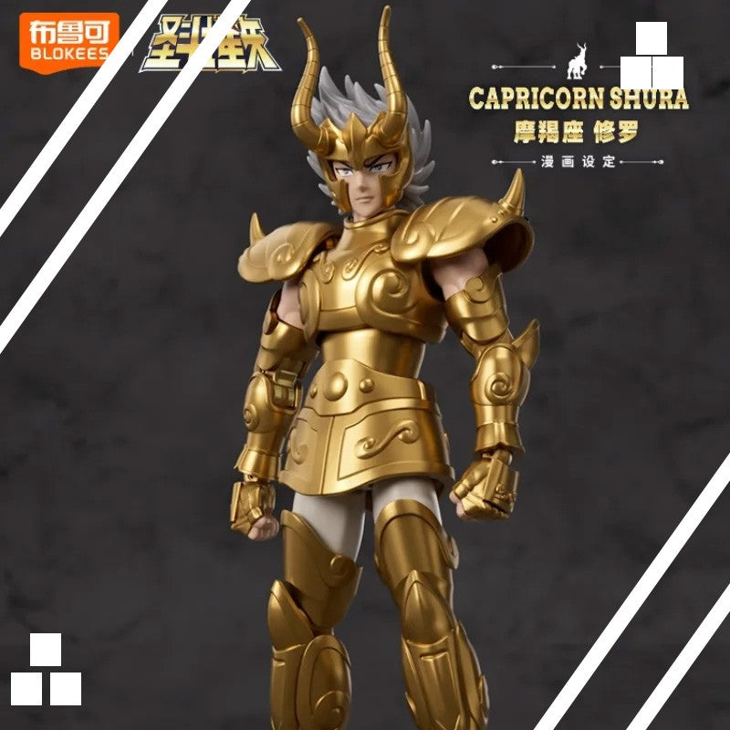 Novos Blokees Saint Seiya Champion Series Boneco de Ação Shiryu Shura Máscara da Morte Kit Modelo de Montagem Estatueta Brinquedos Colecionáveis Presentes