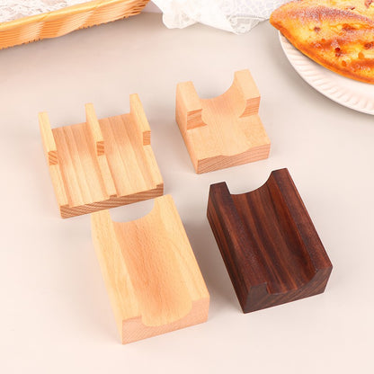 1Pc Japanese Sushi Rack Wooden Taco Snack Food Holder Wood Plate Cuisine Stand Sashimi Sushi Boat For Restaurant Hotel Home