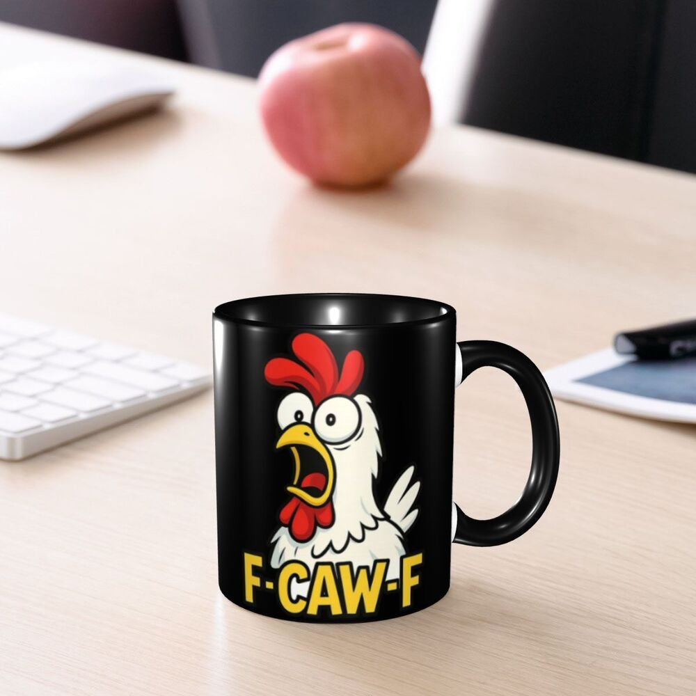 Funny F-Caw-F Chicken FCAWF Mug Fun Tea Cup Gift For Women Men