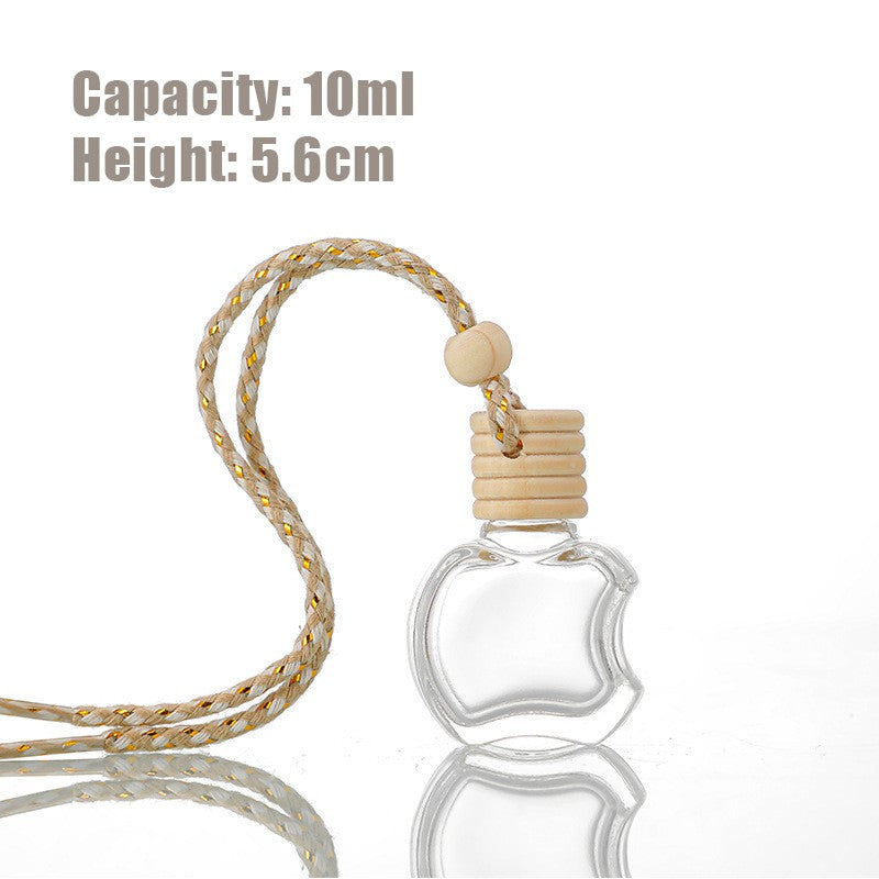 5PCS 8-12ml Empty Clear Glass Car Perfume Bottle Auto Air Freshener Car Decoration Pendant Essential Oil Diffuser Container