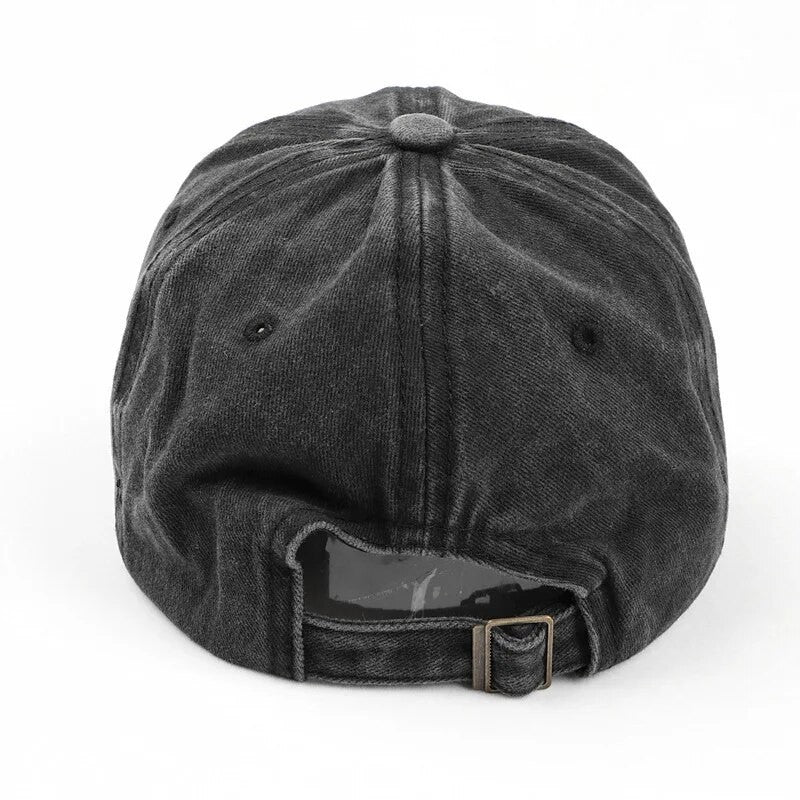 Versatile Peach Heart Embroidery Washed Old Spring And Summer Baseball Hat Women's Thin Couple Soft Top Cap Men's Tide