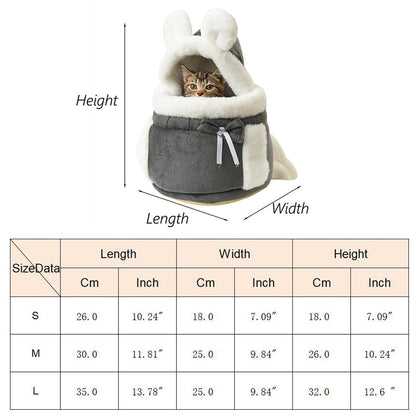 Mochila de Transporte para Cães Chihuahua para Viagem ao Ar Livre, Bolsas de Transporte de Inverno Quentes para Animais de Estimação Pequenos, Ninho para Cães Yorkshire, Gatos, Casa para Mascotes