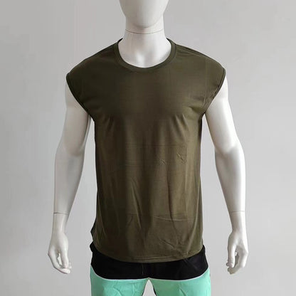 Summer Men's Mesh Gym Vest Quick Dry Loose Fitness Exercise Wide shoulder Sports Sleeveless Shirt Bodybuilding Tank Top