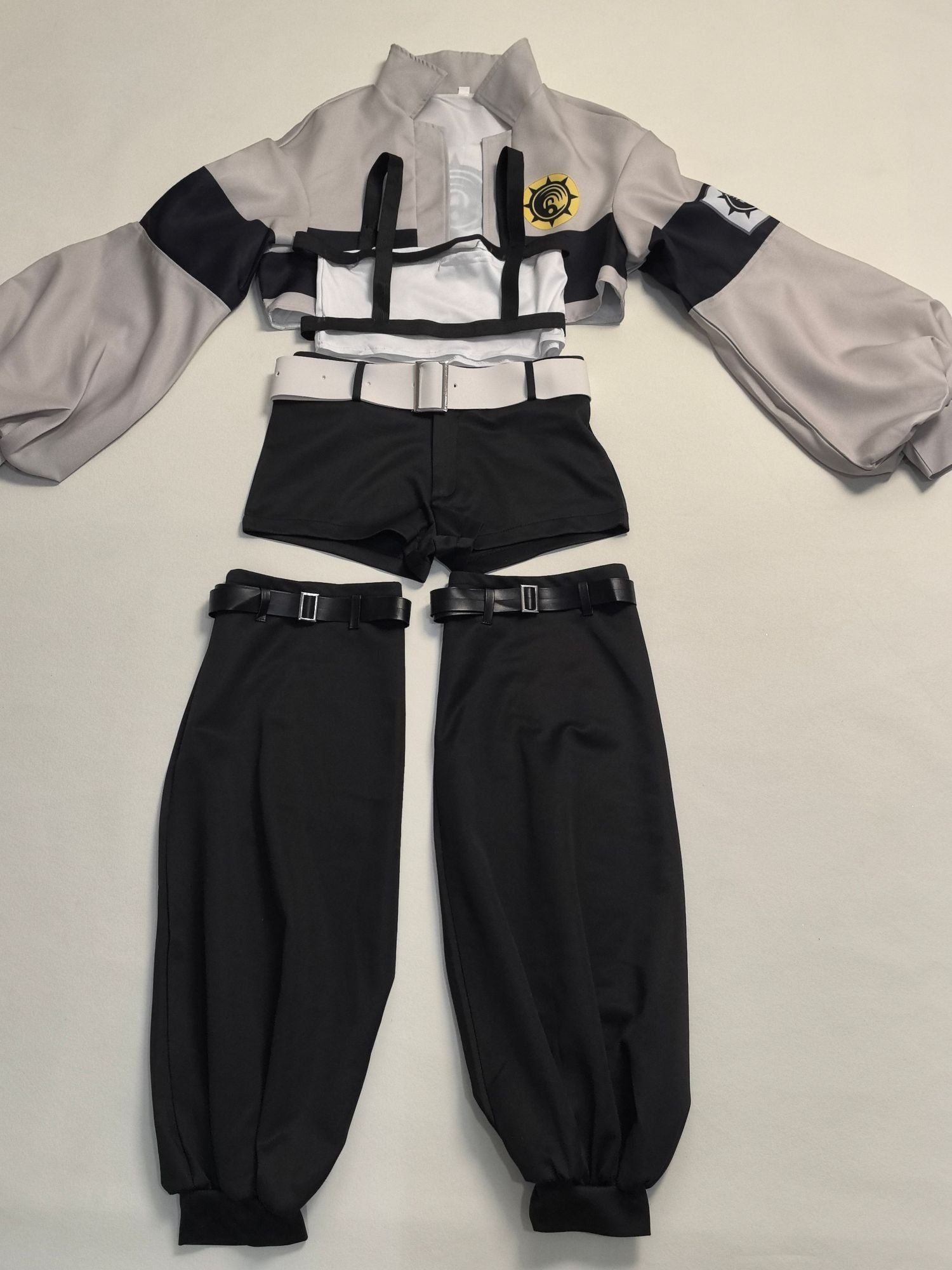 GACHIAKUTA Riyo Cosplay Costume Anime Reaper Full Set with Vest Shorts Waist Bag Halloween Christmas Plus Size Suit