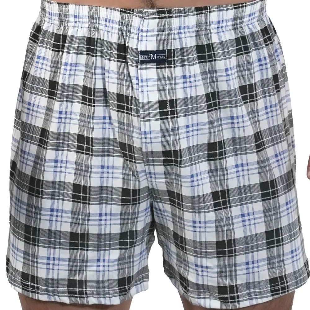 1pcs Men pijama 100% Cotton Pajama Shorts Summer Solid Elastic Waist Short Pants Casual Breathable Male Boxer Shorts Home Shorts
