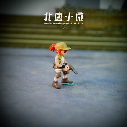 1:64 Metal Slug Genuine Tide Play Figura Snk Feita à Mão Metralhadora Pesada Lança-chamas Boneca Tanque Soldado Inimigo