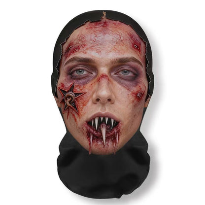 Realistic 3D Horror Skull Zombie Full Face Mask Breathable Mesh Headgear Cosplay Prop for Halloween Party Prank Carnival Costume