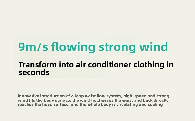 Aecooly Waist Fan Portable Waist Cooling Artifact Tubular Flow High Speed Large Wind Power Violence Small Summer Refrigeration