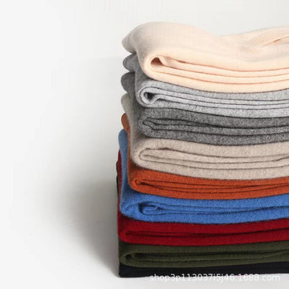 Men's Wool Cashmere Sweater O-Neck Pullovers Knitted Sweaters Autumn Winter Long Sleeve High-End Jumpers Tops Knitwear Male 3XL