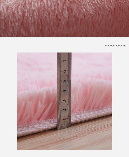 Tie-Dye Oval Living Room Rug Comfortable Soft Home Decor Floor Cushion Sofa Eend Table Bedroom Fluffy Non-Slip Plush Bed Rug