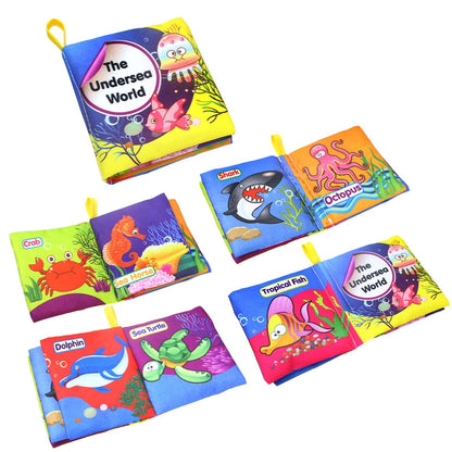 Livro de Pano Macio para Bebês 0-36M Brinquedo de Aprendizagem Precoce Interativo para Pais e Filhos Brinquedo Educativo Montessori de Marionete Presente para Meninos e Meninas