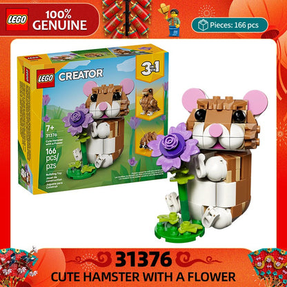 Série Lego Bloco Criativo Multifuncional 31376 Hamster Fofo Quebra-Cabeça de Blocos de Montar para Meninos e Meninas Presente de Brinquedo