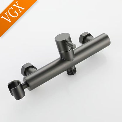 Conjunto de torneira bidê de latão VGX, ducha higiênica portátil, torneira de banheiro quente e fria, lavadora feminina, pulverizador shattaf, ducha higiênica