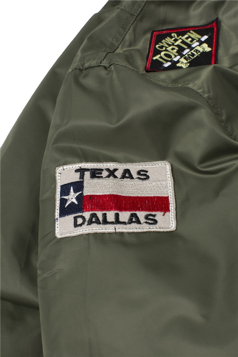 High Quality Military Fashion Casual Boy Youth Lightweight Top Gun Patch Embriodey Streetwear Ma1 Satin Flight Bomber Jacket Men