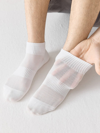 6Pairs Men Socks Combed Cotton Mesh Breathable Odor proof and antibacterial Spring Summer for Male sock New High Quality Man