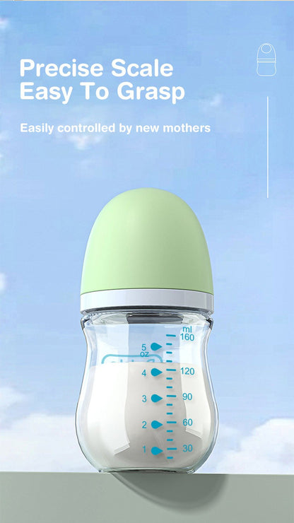 MAMIJOY 2PCS 90ML/160ML Baby Glass Bottle Newborn Bottles Anti-flatulence Milk Feeding Bottles Infant 0-3 Month BPA-Free GB01?02