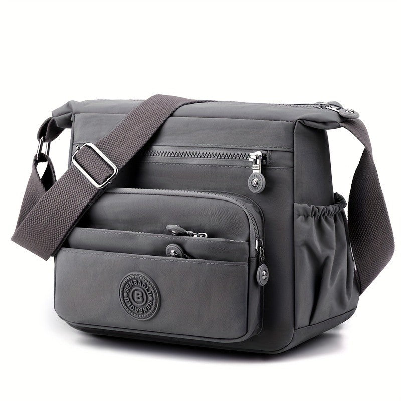 Lightweight Nylon Chic Crossbody Bag for Women Adjustable Strap, Multi-Pocket Design for Travel, Shopping, Dates & School