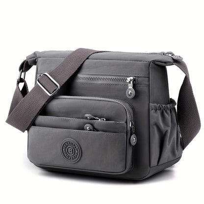 Lightweight Nylon Chic Crossbody Bag for Women Adjustable Strap, Multi-Pocket Design for Travel, Shopping, Dates & School