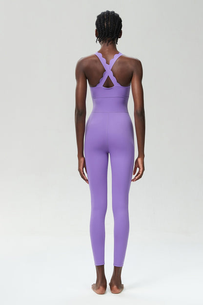 One-Piece Yoga Jumpsuit Women Gym Running Suit Super Soft Slim Fit Fitness Onesie Breathable High Stretch Workout Clothes Tights