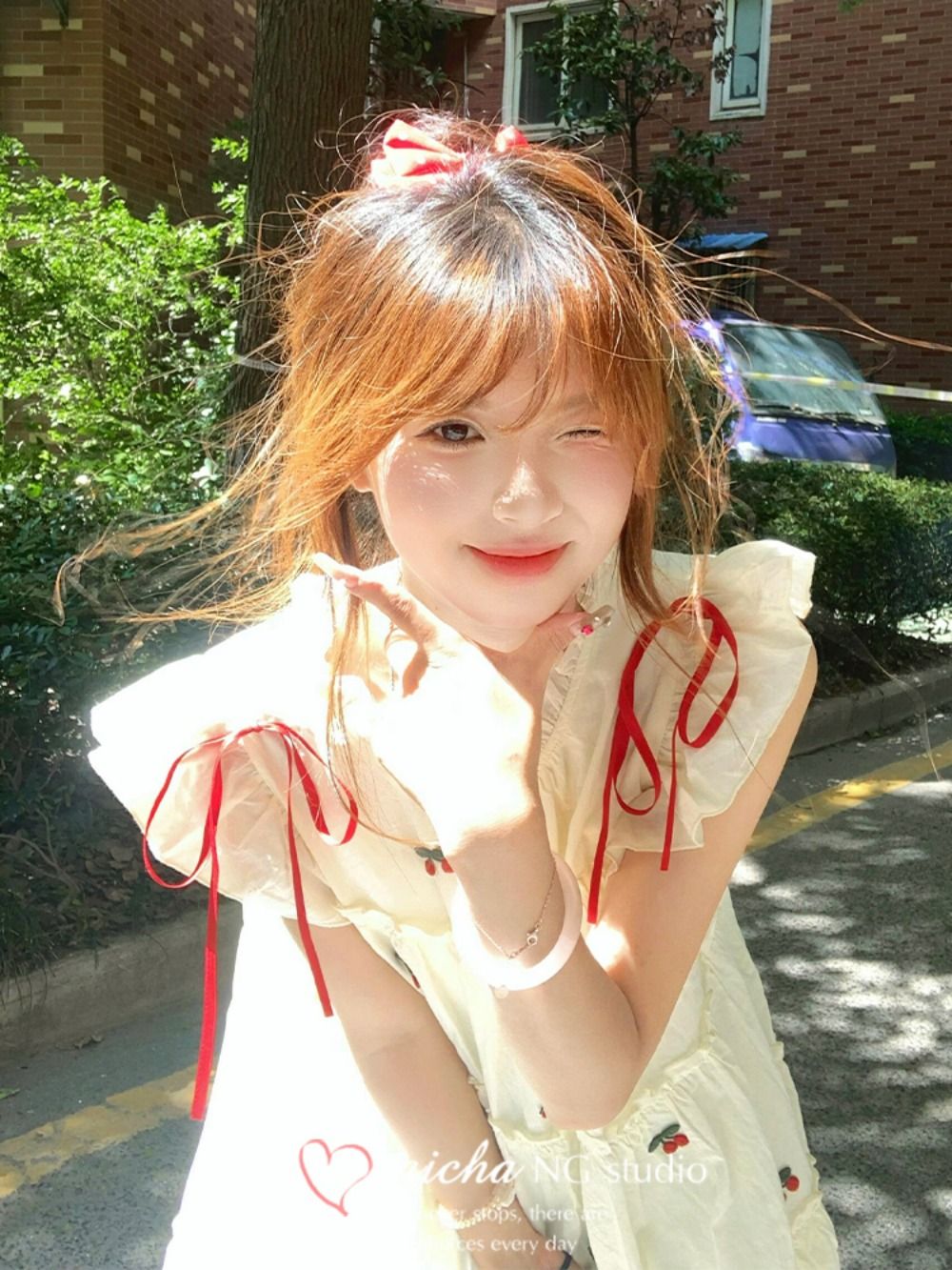 Snow White Babydoll Dress Flutter Sleeve Cherry Embroidery Women Summer Lolita Fashion Sweetheart Aesthetic Petite Fit