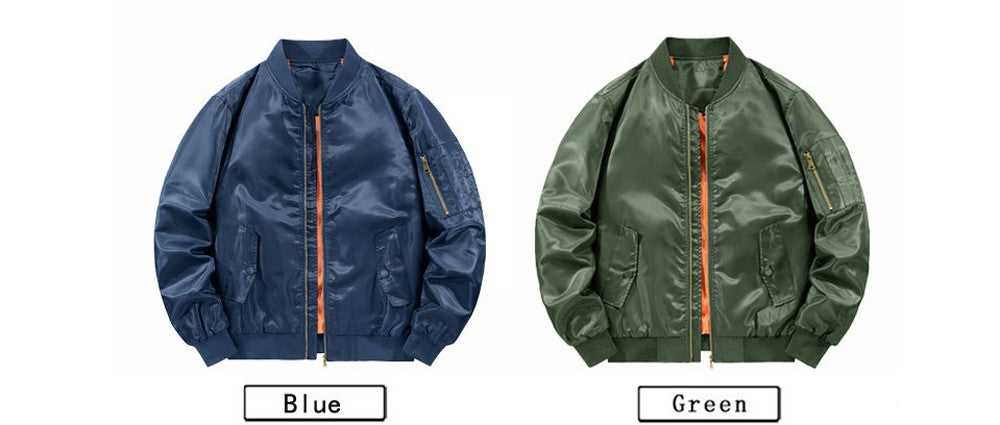 Spring Autumn Men's Bomber Jackets Fashion Men Retro MA-1 Pilot Zipper Coats Men Windbreaker Baseball Uniform Sports Jacket 6XL