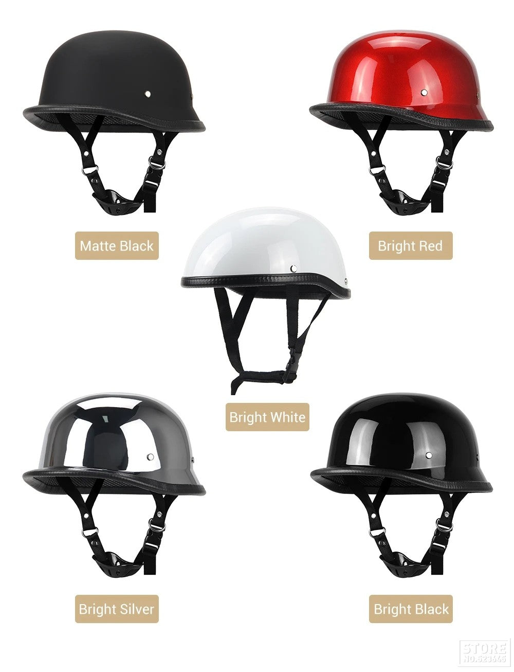 Capacete De Moto Retro Alemão Vintage Moto Capacete DOT Certificação Meio Capacete Homens Mulheres