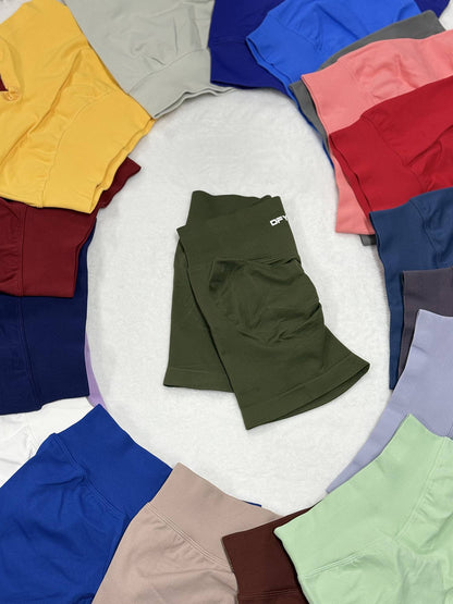 Df Impact Brand Shorts  Low Waist Seamless Yoga Shorts Scrunch Bum Gym Shorts Women Workout Biker Stretch Fitness Short