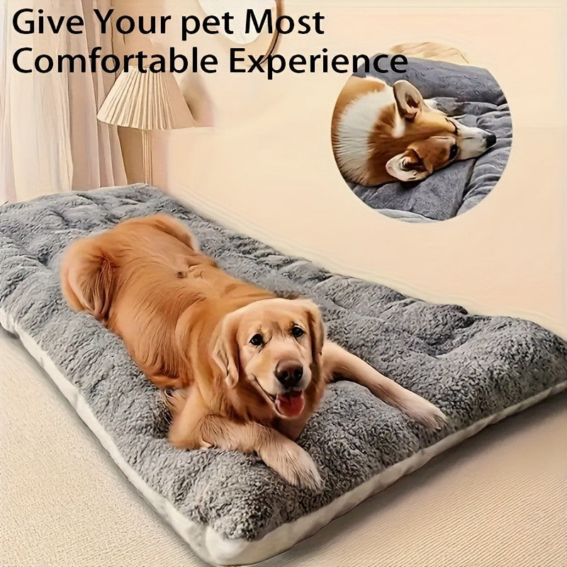 Cama para Cães e Gatos de Pelúcia Grande Almofada Ultra Macia de Poliéster para Caixas para Gatos e Cães de Todos os Tamanhos Adorável Sofá Retangular