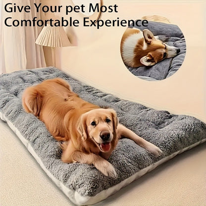 Cama para Cães e Gatos de Pelúcia Grande Almofada Ultra Macia de Poliéster para Caixas para Gatos e Cães de Todos os Tamanhos Adorável Sofá Retangular