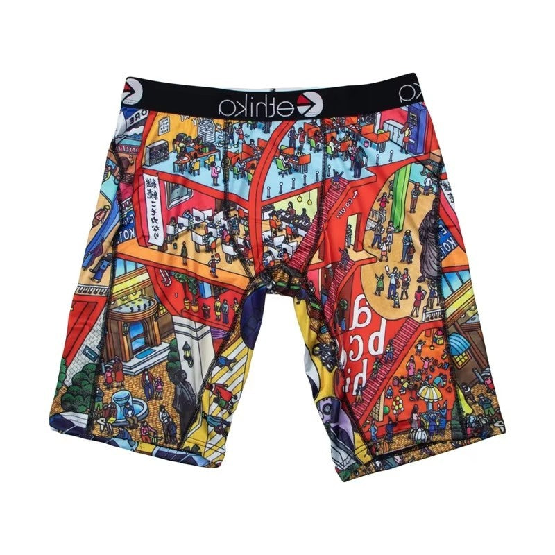 ETHIKA Men Underwear Breathable Sexy Men's Panties Lingerie Underpants Male Man Boxers Fashion Print Mens Boxer Briefs Trunks