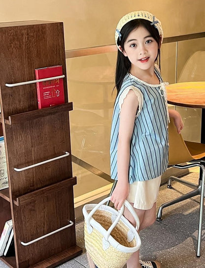 Korean Children's Clothes 2025 Top Elementary Student Girl Clothing Setup Girls From 8 12 Years Old Summer Sets Set Child Set