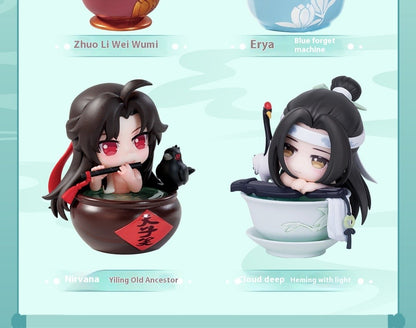 Mo Dao Zu Shi Versão Q Oficial de "Jade Cup Flowing Light" Wei Wuxian Lan Wangji Anime Periférico Enfeites Action Figurine