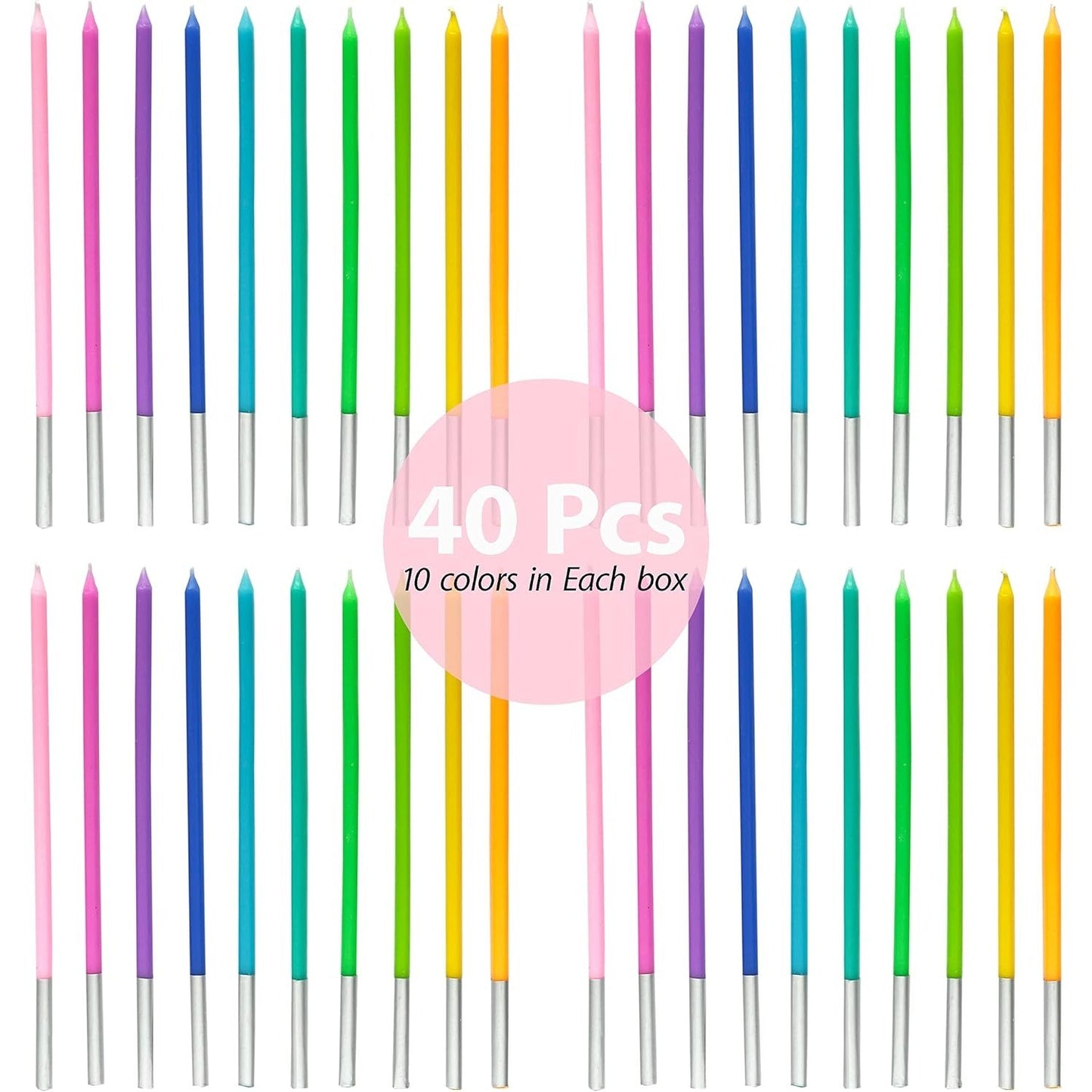 6/12/48pcs Birthday Candles Spiral Cake Candles  Long Thin Cake Candles For Wedding Party And Cake Decoration
