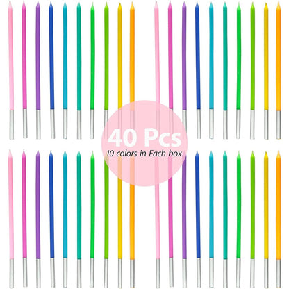 6/12/48pcs Birthday Candles Spiral Cake Candles  Long Thin Cake Candles For Wedding Party And Cake Decoration