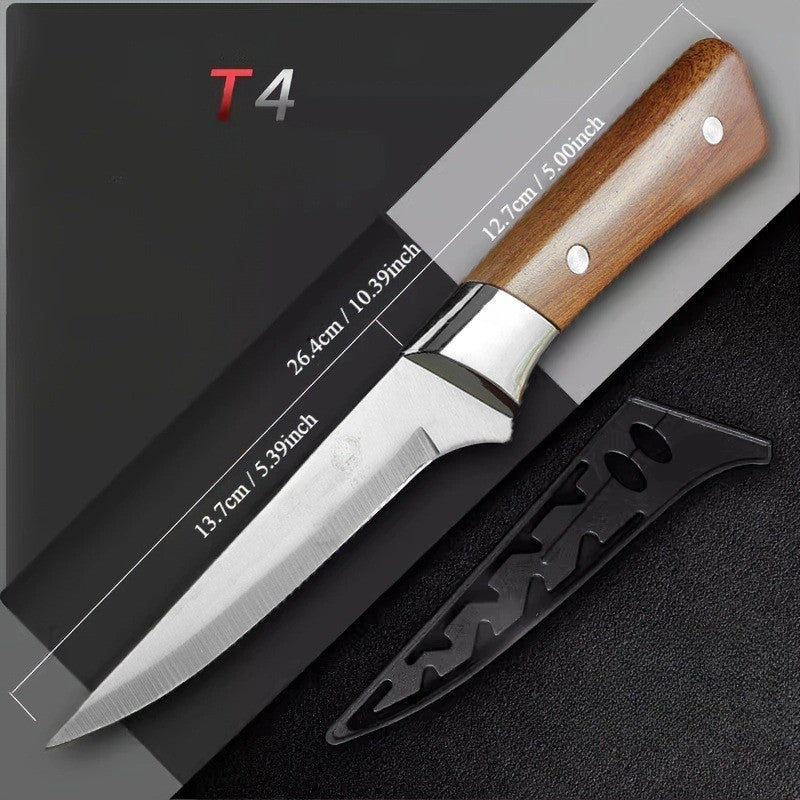 1-3pcs Butcher's Precision Knife Set with sheath Premium Imitation wood Handles - Meat, Fish,and Poultry Processing,Slicing Tool