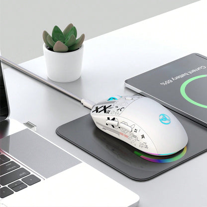 HXSJ T90 Mouse Gamer Retroiluminado RGB com Fio 2.4G Bluetooth Sem Fio Novo Modelo Bateria de 650mAh 500 Milhões de Cliques até 4000 DPI
