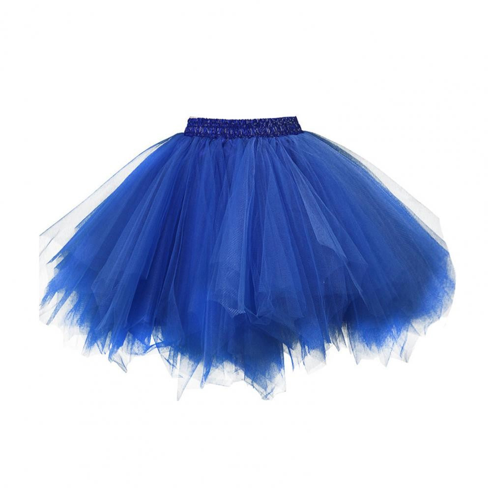 Women's Tulle Skirt 1950s Vintage Skirts Adult Ballet Crinoline Tulle Skirt Fluffy Princess Petticoat Underskirt Dancing Dress