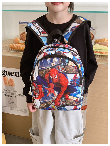 Marvel Spider-Man Kids Backpack Trendy Cartoon Boys' School Bag Fashionable Spider-Man Backpack Double Shoulder Bag for Toddlers