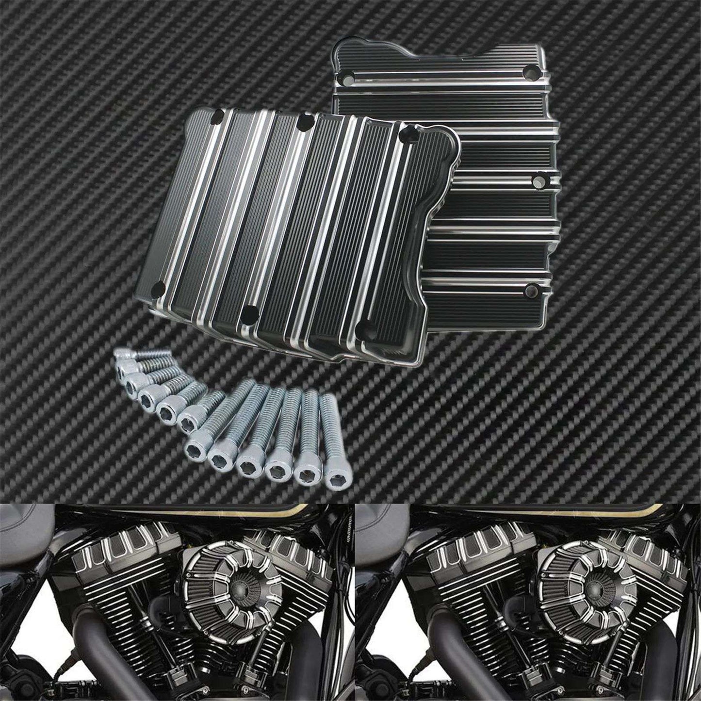Tampa de Válvulas Forjada para Motocicleta, Tampa Superior do Balancim, Tampa Superior da Transmissão, Tampas de Embreagem para Cabos de Transmissão para Harley Touring Dyna