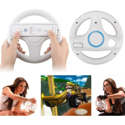 2 PEÇAS Plástico, design inovador e ergonômico, Volante de Corrida para Nintendo Wii Kart Game Remote Controller