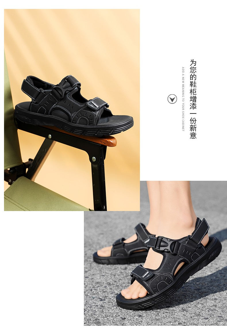 A Pair of Men's Sandals, Summer New Trendy Sports Outer Wear, Non-Slip, Wear-Resistant, Soft-Soled Driving Slippers, Beach Shoes for Men