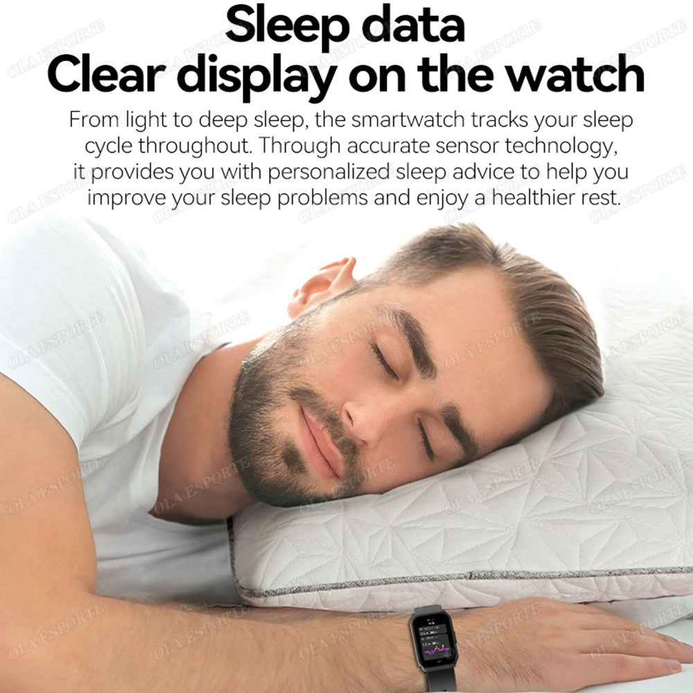 New Curved Screen Smart Watch 2025 For Health Watch Heart Rate Blood Oxygen/Pressure Sleep Monitor Sports Waterproof Smartwatch