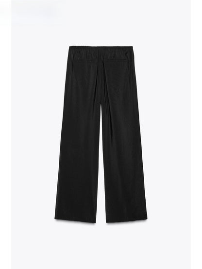 ZAPRHA Summer 2025 Women's Casual Pants Lightweight Draped Loose Fit Simple Sle Comfortable Loose Feeling Casual Trousers