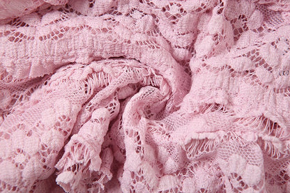 2025 New Fashion Sweet Temperament Solid Color Lace Spice Girl Pleated Low Waist Navel Shorts Femininity Sexy