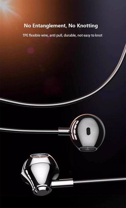 Fones de ouvido com fio USB tipo C 3,5 mm fones HiFi estéreo graves com controle de volume intra-auriculares para Samsung Galaxy iPhone Huawei Xiaomi