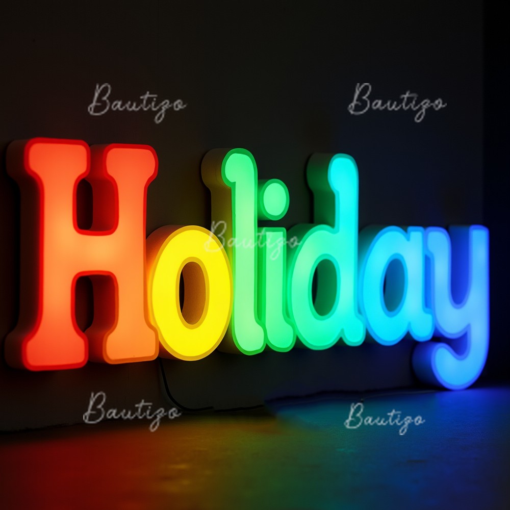 Custom Advertising Led Letters RGB Light Sign Luminous Signage Full Color Acrylic Business Logo Wall Brand